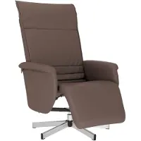 vidaXL Fauteuil relax avec repose-pieds Marron Similicuir