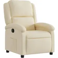 vidaXL Fauteuil relax Tissu Crème