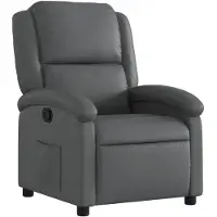 vidaXL Fauteuil relax gris similicuir