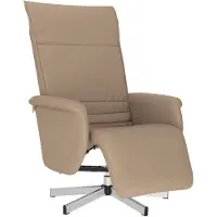 vidaXL Fauteuil relax avec repose-pieds Cappuccino-Brun Similicuir