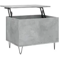 vidaXL Table basse gris béton 60x44,5x45 cm Bois composite