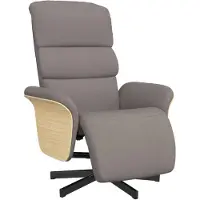 vidaXL Fauteuil relax avec repose-pieds Taupe Tissu