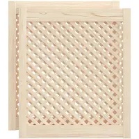 vidaXL Portes d'armoires en treillis 2 pcs 59,5x69 cm pin massif