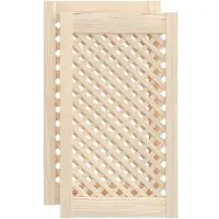 vidaXL Portes d'armoires en treillis 2 pcs 39,5x69 cm pin massif