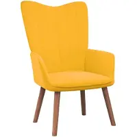 vidaXL Fauteuil relax jaune moutarde velours