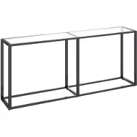 vidaXL Table console Transparent 180x35x75,5 cm Verre trempé