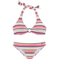 Venice beach Bikini bleu / rose clair / noir / blanc