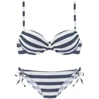 Venice beach Bikini bleu marine / blanc