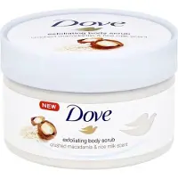 Dove Exfoliating Body Scrub Crushed Macadamia & Rice Milk Gommage Corps Nourrissant 225 Ml