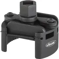 Vigor V4413 Clé pour filtre à huile 60 - 80 mm universelle Hexagone extérieur 21 mm, carré creux 1/2 pouce (12,5 mm) 60 - 80