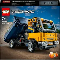 LEGO Technic, modèle 2-en-1 : camion de construction et excavatrice jouet. Idéal comme cadeau pour les enfants et les filles de 7 ans et plus. Introduit aux concepts de l'ingénierie, référence 42147