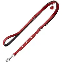 Hunter Laisse réglable Love, rouge pour chien - L 200 cm, l 18 mm