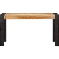 The Living Store Table de salle à manger 140x70x76 cm Bois massif de manguier rugueux