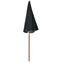 The Living Store Parasol avec mât en acier 240 cm Anthracite