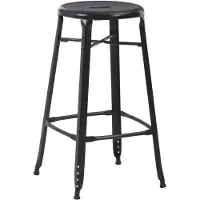 The Living Store Tabouret de bar 4 pcs Noir Acier