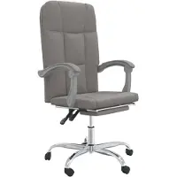The Living Store Chaise de bureau avec fonction chaise longue Taupe Tissu