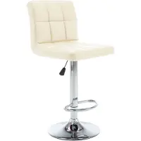 The Living Store Tabouret de bar 2 pcs. Simili cuir crème