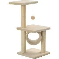 The Living Store Arbre à chat Sisal 65 cm Beige