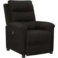The Living Store Fauteuil relax électrique noir tissu