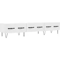 The Living Store Armoire TV Blanc 150x36x30 cm Bois composite