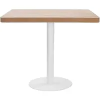 The Living Store Table de bistrot marron clair 80x80 cm MDF
