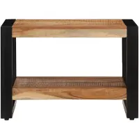The Living Store Table basse 60 x 60 x 40 cm bois massif acacia