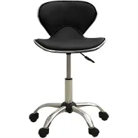 The Living Store Chaise de bureau Noir Similicuir