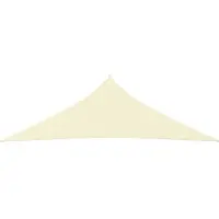 The Living Store Voile d'ombrage Oxford Tissu Triangulaire 5x5x6 m Crème