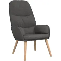 The Living Store Fauteuil relax gris foncé Tissu