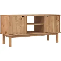 The Living Store Armoire TV OTTA 113,5x43x57 cm Pin massif