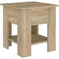 The Living Store Table basse Chêne Sonoma 40x40x42 cm Matériau dérivé du bois