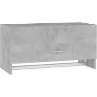 The Living Store Armoire gris béton 70x32,5x35cm Bois composite