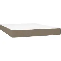 The Living Store Matelas à ressorts ensachés Taupe 140x190x20 cm Tissu