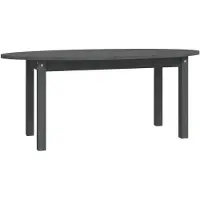 The Living Store Table basse grise 110x55x45 cm pin massif