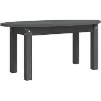 The Living Store Table basse Gris 80x40x35 cm Pin massif