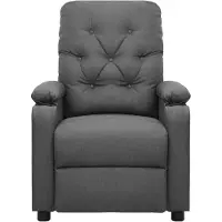 The Living Store fauteuil de relaxation en tissu gris clair