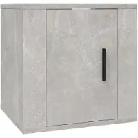 The Living Store Meuble TV mural gris béton 40x34,5x40 cm