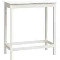 The Living Store Table de bar blanc 100x50x110 cm pin massif