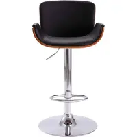 The Living Store Tabouret de bar noir similicuir