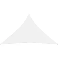The Living Store Voile d'ombrage Oxford-Tissu Triangulaire 5x7x7 m Blanc