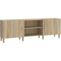 The Living Store Armoire TV Chêne Sonoma 150x30x50 cm Matériau dérivé du bois