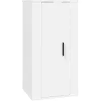 The Living Store Meuble TV mural blanc 40x34,5x80 cm