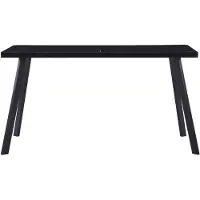 The Living Store Table de salle à manger noire 140 x 70 x 75 cm verre trempé