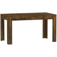 The Living Store Table de salle à manger chêne fumé 140x74,5x76 cm bois composite