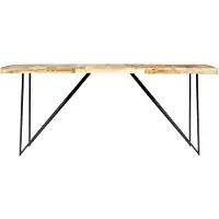 The Living Store Table de salle à manger 180×90×76 cm Mango massif