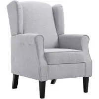 The Living Store fauteuil gris clair tissu