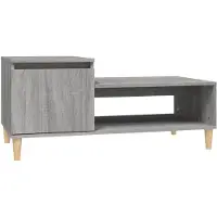 The Living Store Table basse Gris Sonoma 100x50x45 cm Bois composite