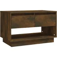 The Living Store Armoire TV chêne fumé 70x41x44 cm Bois composite