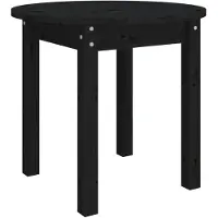 The Living Store Table basse noire Ø 45x40 cm pin massif