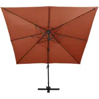 The Living Store Parapluie avec aération 300x300 cm Terracota